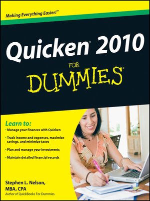 cover image of Quicken 2010 For Dummies